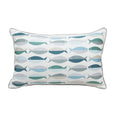 Rightside Design - Sea Glass Fish Indoor/Outdoor Lumbar Throw Pillow