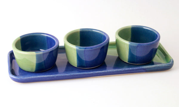 Sea Green and Cobalt Pinch Pot Set – Chatham Pottery