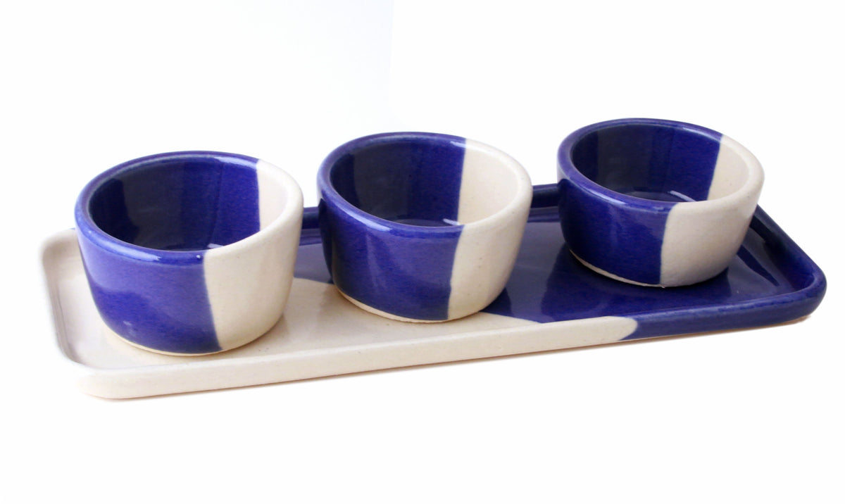 Sea Green and Cobalt Pinch Pot Set – Chatham Pottery